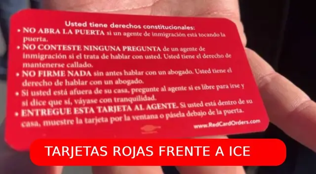 Esta es la tarjeta roja para inmigrantes en USA. Esta es la tarjeta roja para inmigrantes en USA.