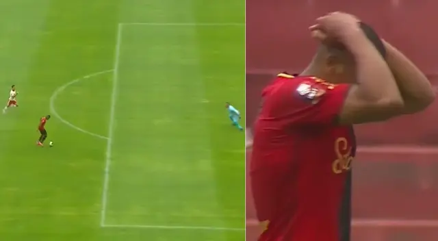 Percy Liza desperdició una clara ocasión de gol para Melgar sobre UTC. Percy Liza desperdició una clara ocasión de gol para Melgar sobre UTC.