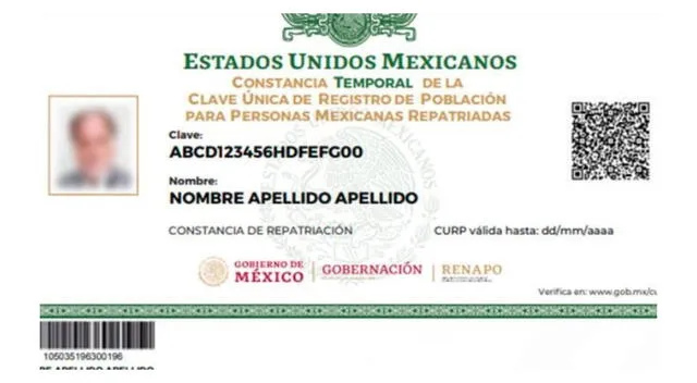 CURP temporal México CURP temporal México