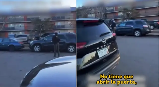 Mujer americana grita desesperada para ayudar a inmigrantes. Mujer americana grita desesperada para ayudar a inmigrantes.