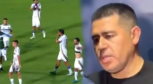 Riquelme ingresó al camerino de Boca Juniors para recriminar al plantel.