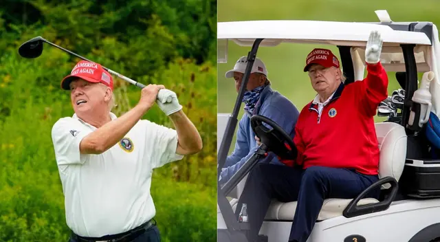 Los viajes de golf de Trump habrían costado una gran suma de dinero. Los viajes de golf de Trump habrían costado una gran suma de dinero.