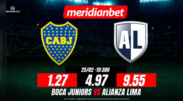 El Boca Juniors vs Alianza Lima se disputará el martes 25 de febrero de 2025 a las 7:30 pm en La Bombonera. Fuente: Difusión.
