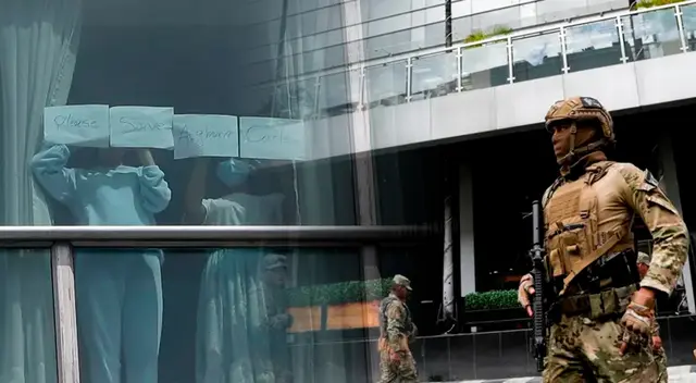 El hotel Decápolis en Ciudad de Panamá aloja a migrantes deportados desde EE. UU., quienes enfrentan incertidumbre y piden ayuda desde sus ventanas.