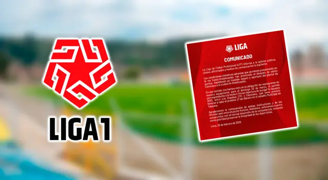 Comunicado de Liga 1 para reprogramar duelo de la fecha 4 del Torneo Apertura. Comunicado de Liga 1 para reprogramar duelo de la fecha 4 del Torneo Apertura.
