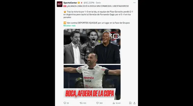 Edinson Cavani perdió una oportunidad de otro sobre el minuto final del encuentro en La Bombonera.