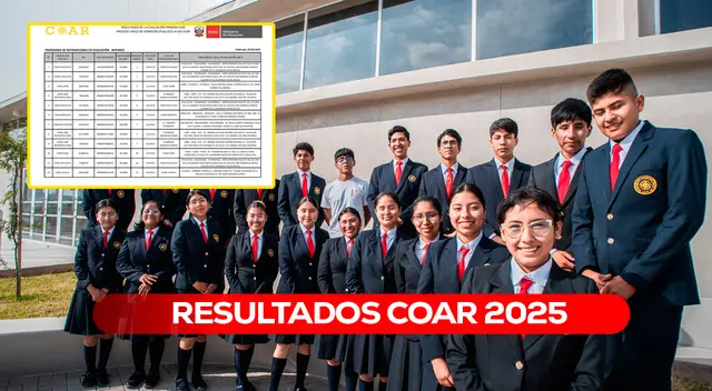 Revisa los resultados del COAR 2025 primera fase y accede al PDF con los puntajes de los postulantes.