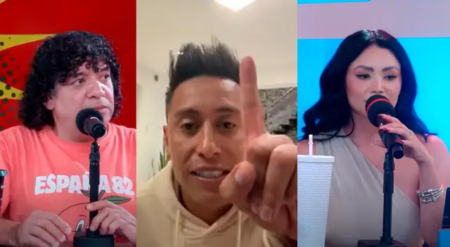 Carlos Vílchez trolea a Christian Cueva frente a Pamela Franco.
