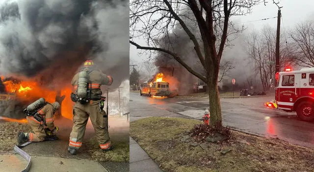Autobús escolar se incendia | Estados Unidos