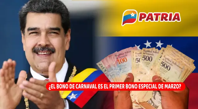 El Bono de Carnaval sería el Primer Bono Especial de marzo 2024. El Bono de Carnaval sería el Primer Bono Especial de marzo 2024.