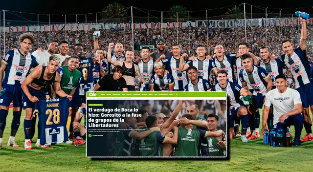 Medios argentinos reaccionaron a la clasificación de Alianza Lima a los grupos de Copa Libertadores.