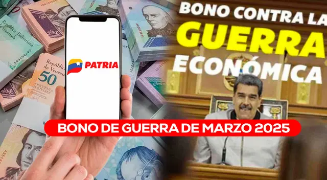 Conoce cuándo pagan el Bono de Guerra de marzo 2025 y cuáles son los montos que se entregarán mediante el Sistema Patria.