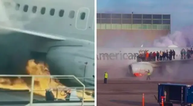 Avión de esta empresa se incendia tras aterrizar en aeropuerto.