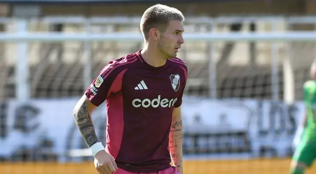 Franco Mastantuono fue titular en el empate de River Plate