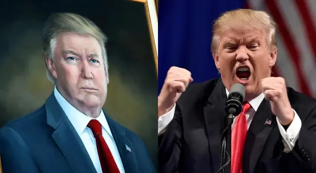 Trump manifiesta su descontento por su retrato en el Capitolio de Colorado, criticando el talento de la artista. Trump manifiesta su descontento por su retrato en el Capitolio de Colorado, criticando el talento de la artista.