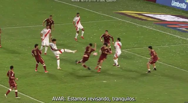 Conmebol revela los audios del VAR del Perú vs Venezuela.