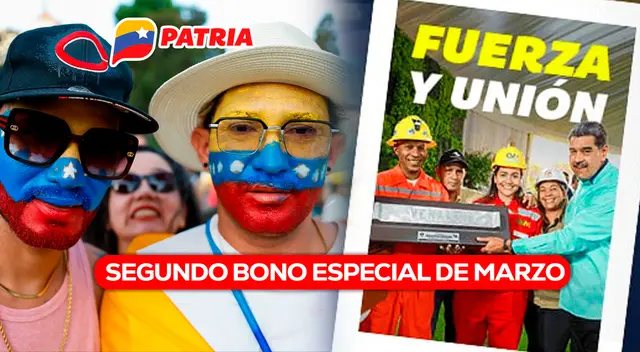El Bono Fuerza y Unión se habilitó en el Sistema Patria con un monto de 320 bolívares.