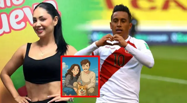 Pamela Franco comparte imagen de cómo se vería al lado de Cueva en IA