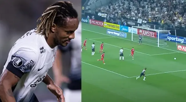 André Carrillo tuvo un gran aporte para el gol de Corinthians sobre Huracán.