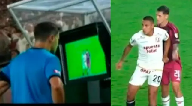 El codazo que le pudo costar la expulsión a Alex Valera en el Universitario contra River