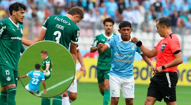 La polémica decisión del árbitro tras mano del jugador de Palmeiras