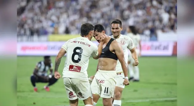 Celebración del gol de José Rivera en el empate agónico