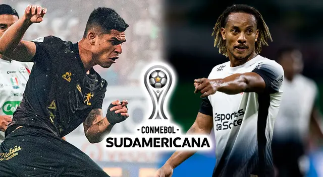 Luis Ramos y André Carrillo en el América de Cali vs Corinthians.