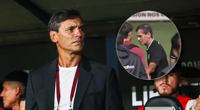 Fabián Bustos no pudo dirigir a Universitario ante Melgar por estar suspendido.