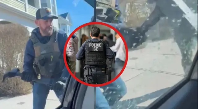 Tres agentes de ICE rompieron el vidrio de la ventana de un auto para detener a Juan Francisco Méndez. Tres agentes de ICE rompieron el vidrio de la ventana de un auto para detener a Juan Francisco Méndez.