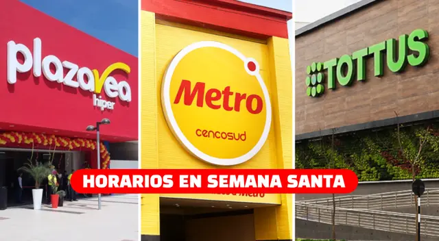El horario de los supermercados en Plaza Vea, Tottus y otros será con total normalidad en Semana Santa.