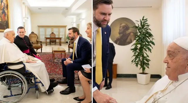 El Vaticano difundió una imagen del Papa Francisco en silla de ruedas conversando con Vance. El Vaticano difundió una imagen del Papa Francisco en silla de ruedas conversando con Vance.