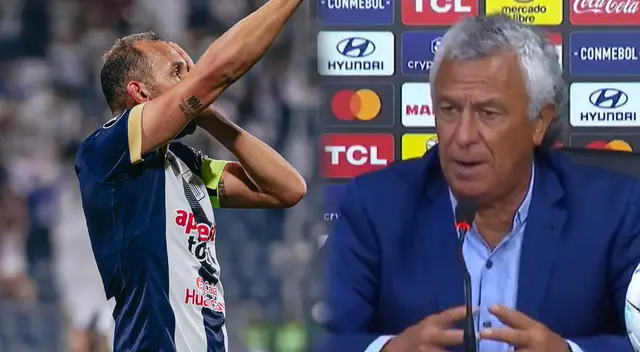 Hernán Barcos se molesta con titularidad de compañero en Alianza Lima.