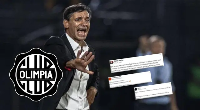 La inédita reacción de los hinchas de Olimpia con Fabián Bustos tras empate con Peñarol