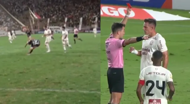 Diego Churín dejó el partido Universitario vs. UTC por expulsión.