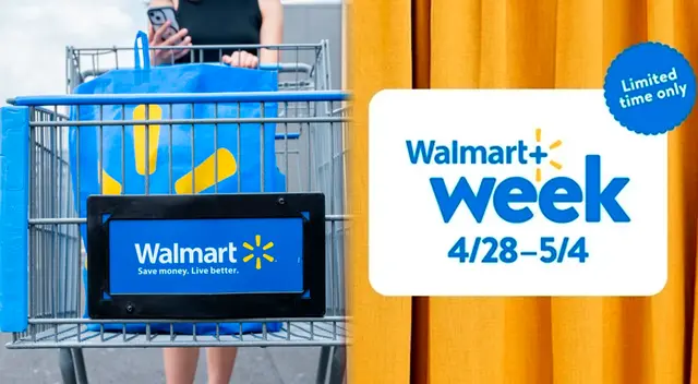 Walmart+ Week comienza con grandes descuentos para miembros, disponibles hasta el 4 de mayo. Ofertas exclusivas incluyen descuentos en electrodomésticos, comida y servicios.