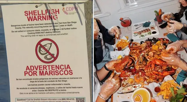 Las autoridades sanitarias de California emiten una alerta urgente sobre los mariscos.