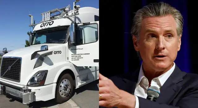Camión autónomo California