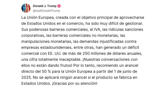 Donald Trump Aranceles UE Donald Trump Aranceles UE