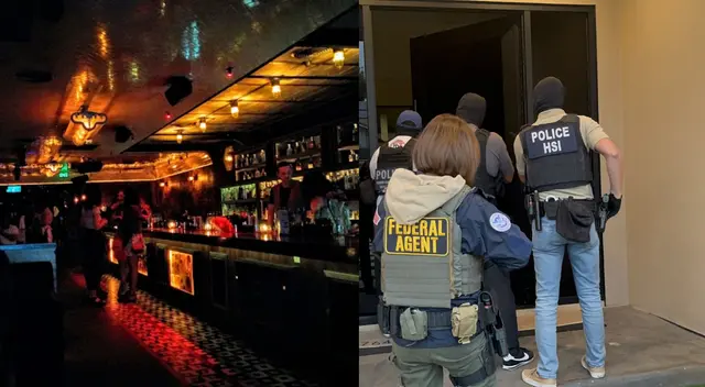 Oficiales de Los Ángeles capturaron a 36 personas extranjeras en un night club.