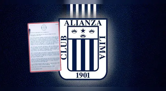Alianza Lima recibió una carta de despedida.