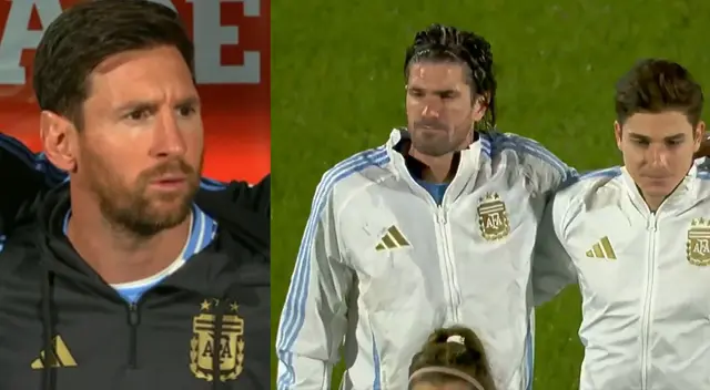 Hinchas chilenos reaccionaron así durante el himno argentino. Hinchas chilenos reaccionaron así durante el himno argentino.