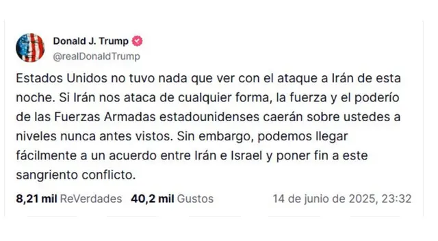 Donald Trump Ataque de Irán