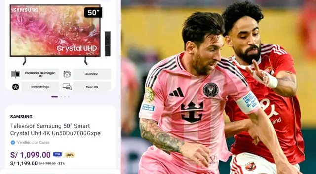 Yape ofrece un descuento del 38% en el Smart TV Samsung 50" Smart Crystal UHD 4K