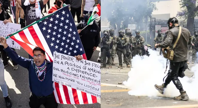 Manifestaciones violentas contra agentes federales acabó en arrestos migratorios.