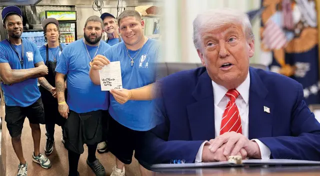 Donald Trump dejó una propina de US$500 en un restaurante de Filadelfia.