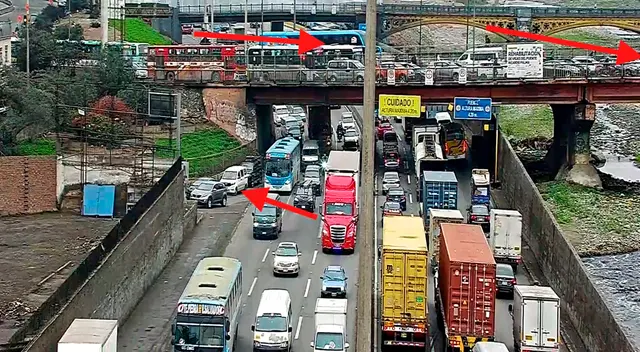 Lima Expresa informó congestión vehicular en la Vía de Evitamiento, este 30 de junio.