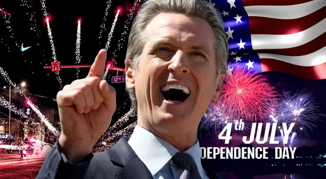 Gavin Newsom Fuegos artificiales