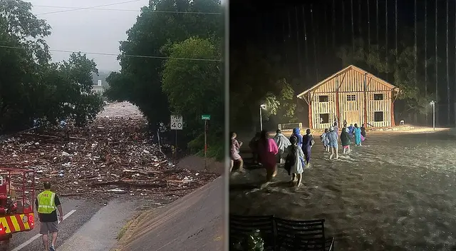 Una inundación sacudió la zona sur de Texas y provocó que 20 niñas de un campamento estén desaparecidas en el aniversario de Estados Unidos.