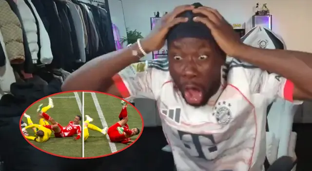 Alphonso Davies quedó en 'shock' tras lesión de Musiala ante el PSG.