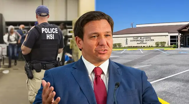 Ron DeSantis confirmó la construcción de otro centro de detención para inmigrantes en Florida.
